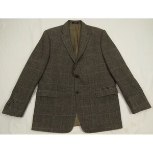 Lauren Ralph Lauren 100% Wool Windowpane 2 Button Blazer Sport Coat Jacket 48 L